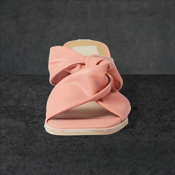 NIB DOLCE VITA Ninna Knotted Wedge Sandals Coral - Picture 3 of 5